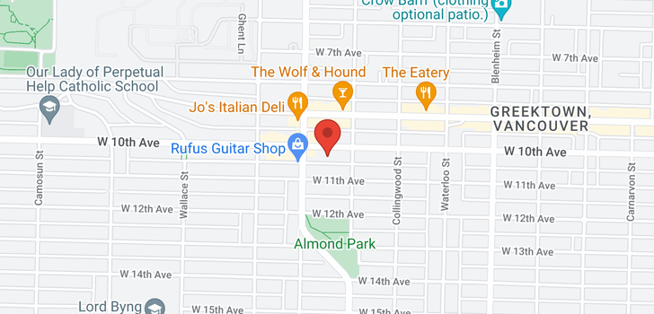map of 3642 W 10TH AVENUE
